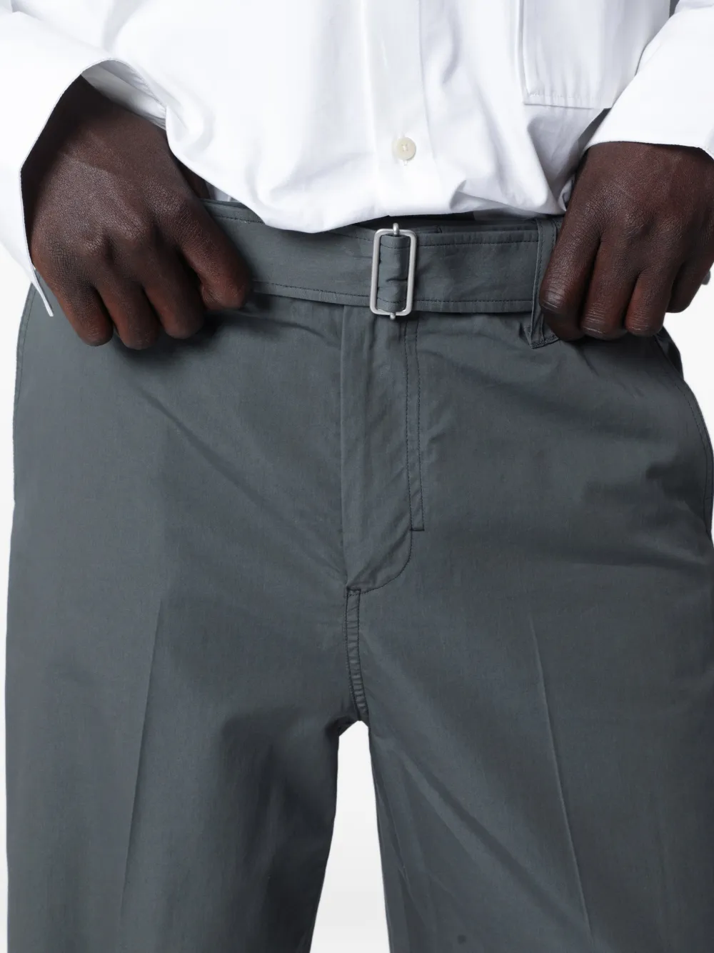 Lardini Broek met ceintuur Grijs