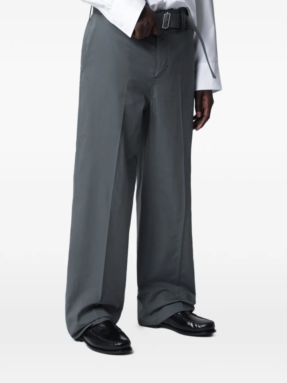 Lardini Broek met ceintuur Grijs