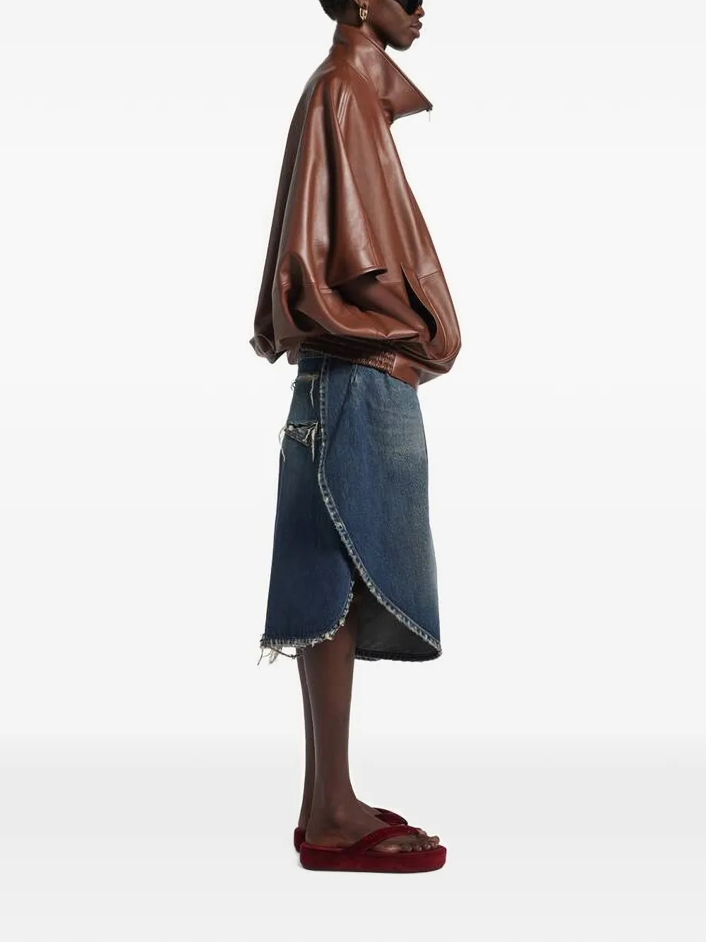 Balenciaga Tulip denim shorts Blauw