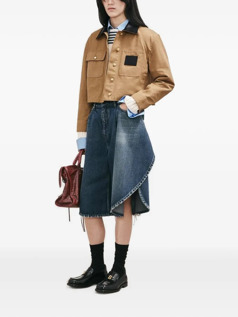 Balenciaga Tulip denim shorts Blauw