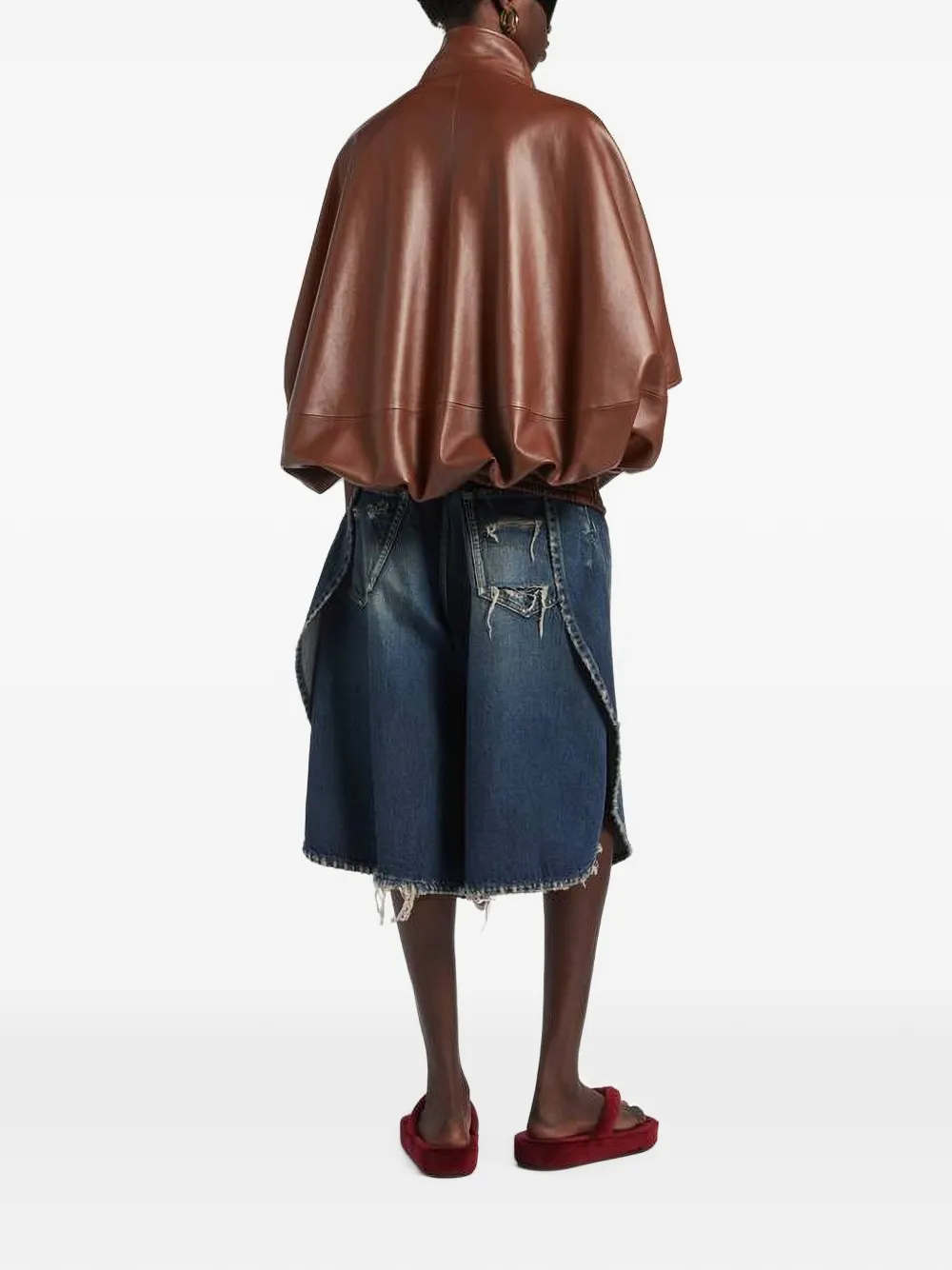 Balenciaga Tulip denim shorts Blauw