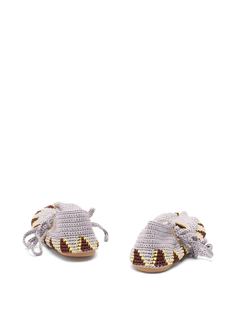  Kashura High Crochet Ballet Flats - Grey 