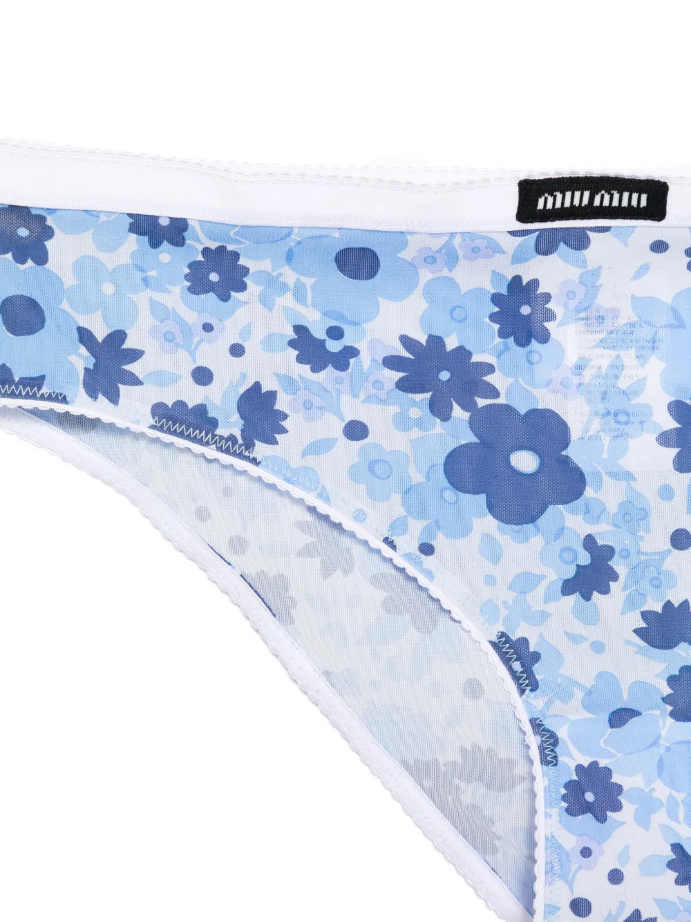 Miu Slip met bloemenprint Blauw