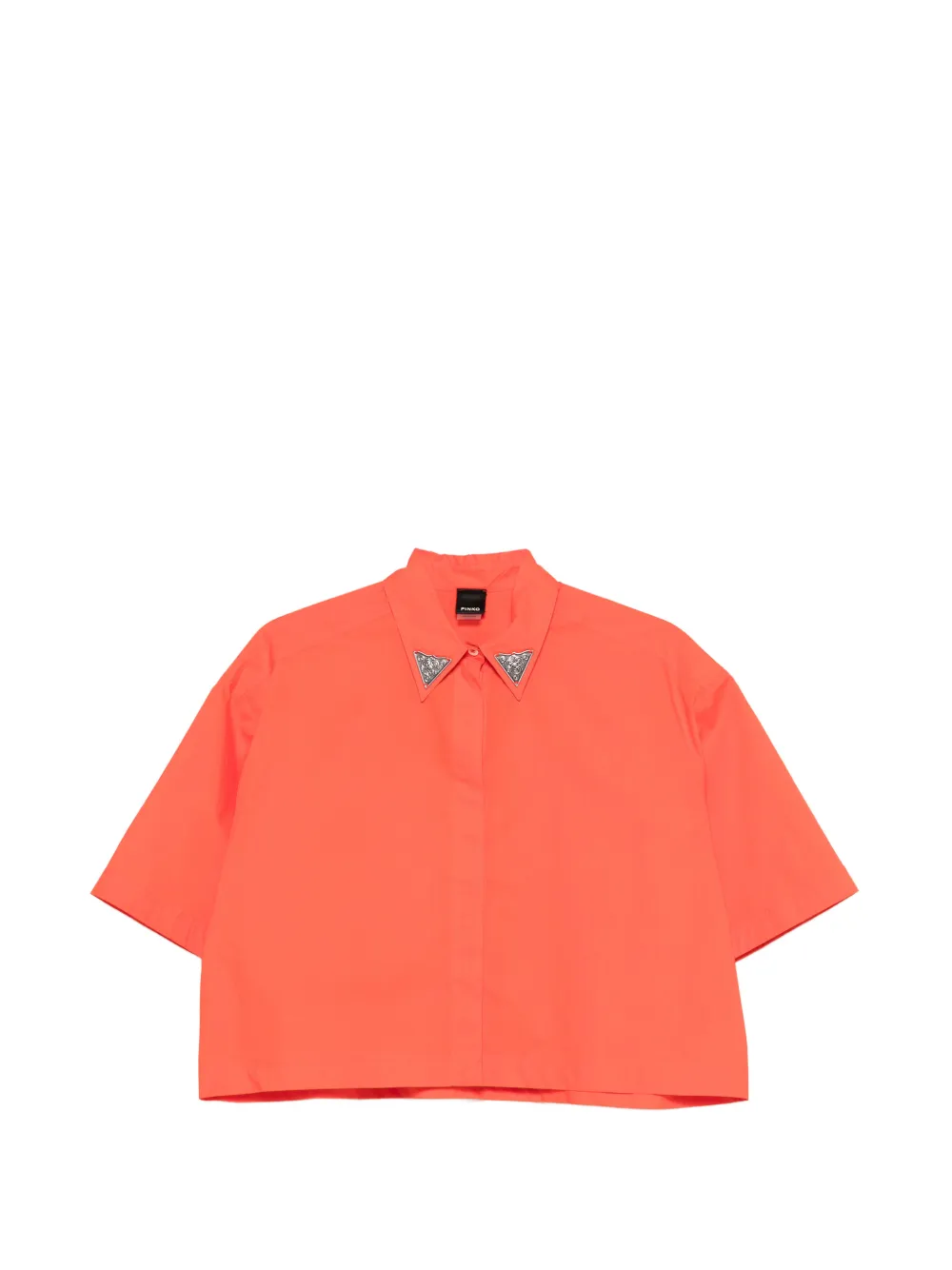 PINKO embellished-collar shirt - Arancione