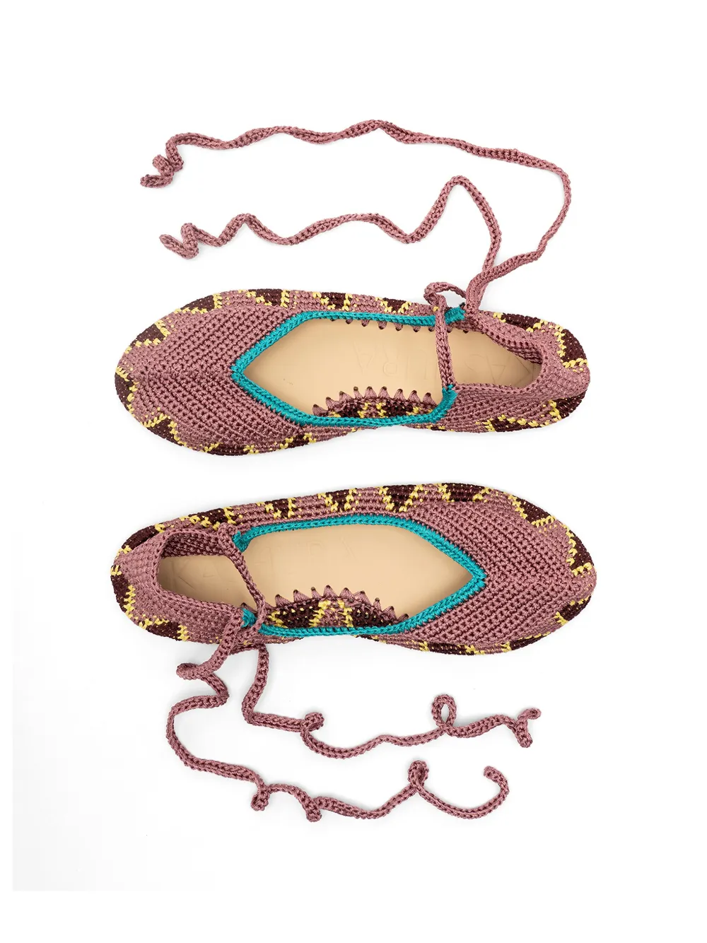  Kashura High Crochet Ballet Flats - Pink 