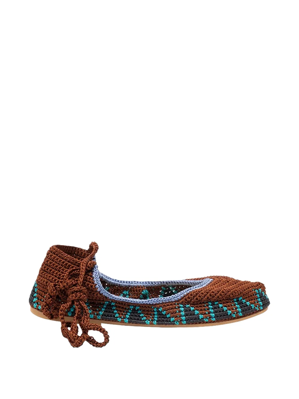 KASHURA High crochet ballet flats - Marrone