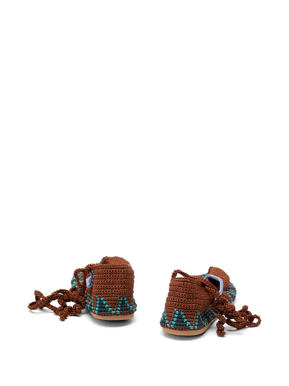  Kashura High Crochet Ballet Flats - Brown 