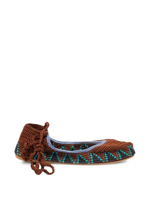 KASHURA High crochet ballet flats