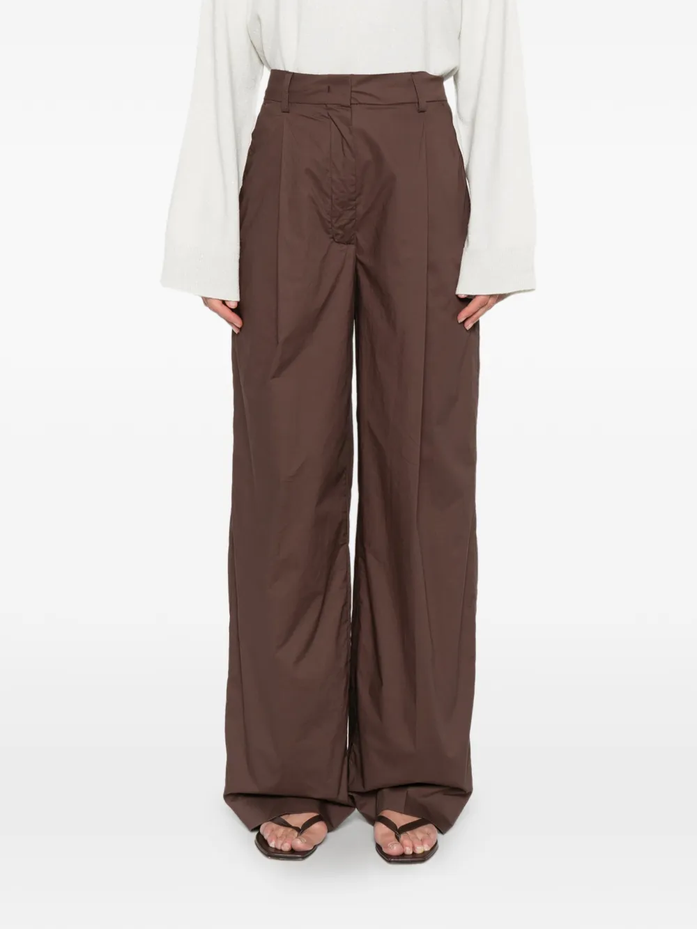 THELATEST Axel geplooide broek Bruin