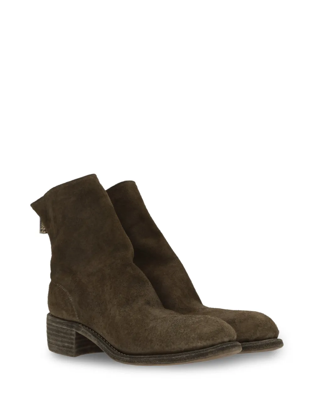  Guidi Botines Con Cremallera - Marrón 