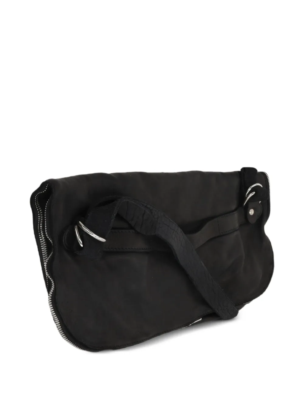  Guidi Leather Shoulder Bag - Black 