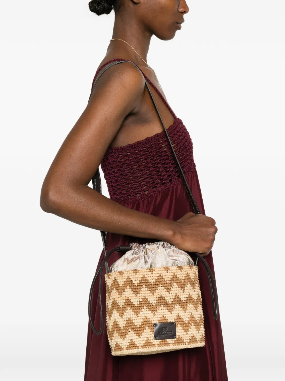  Missoni Zig-zag Top Handle Bucket Bag - Neutrals 