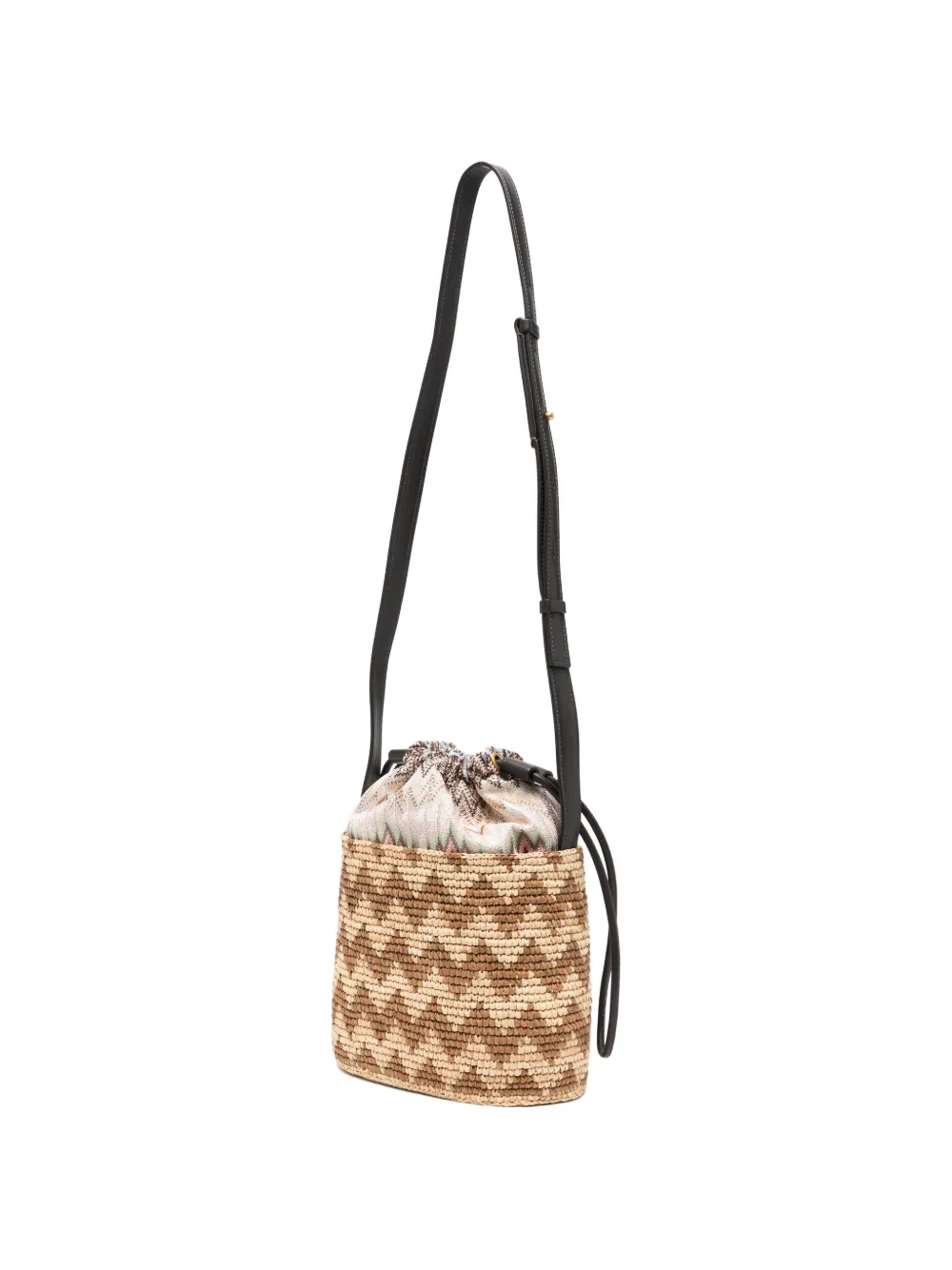  Missoni Zig-zag Top Handle Bucket Bag - Neutrals 