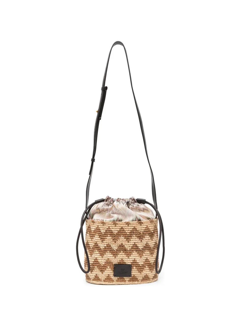Missoni zig-zag top handle bucket bag - Toni neutri