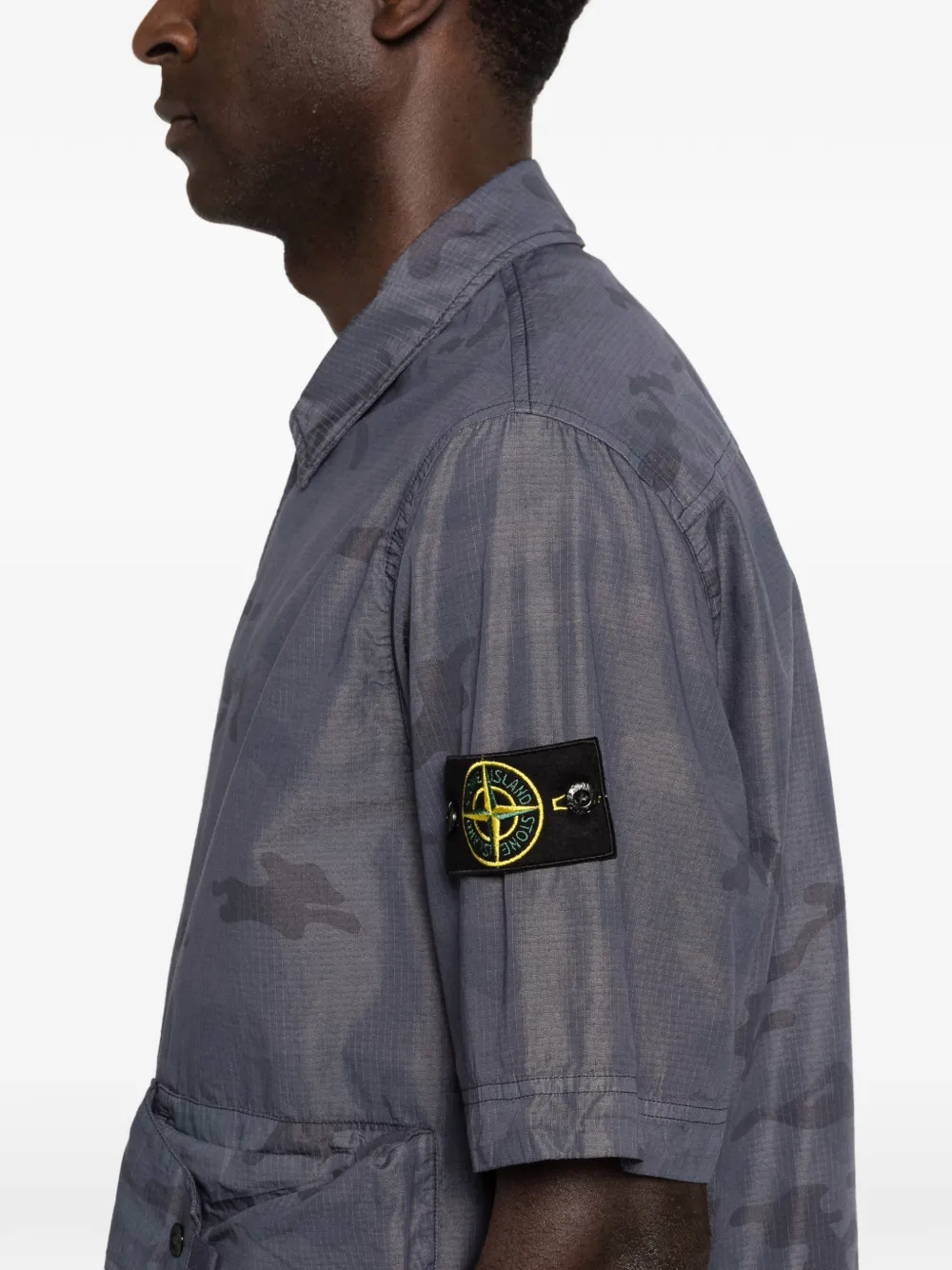 Stone Island Overhemd met camouflageprint Grijs