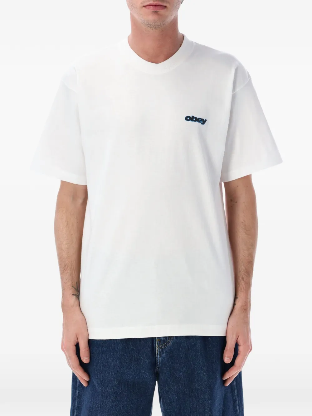 Obey Lips T-shirt - Bianco