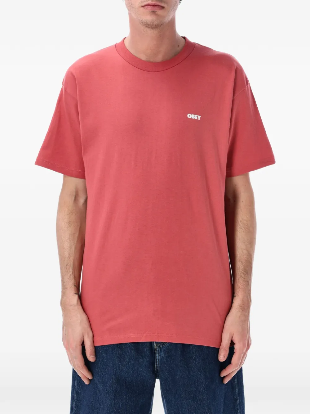 Obey Peep Hole T-shirt - Rosso