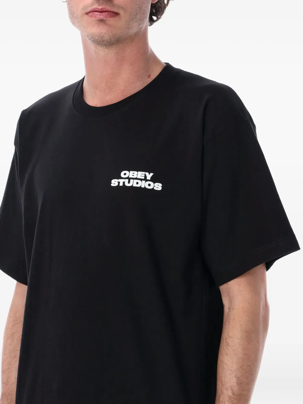  Obey Skyface T-shirt - Black 