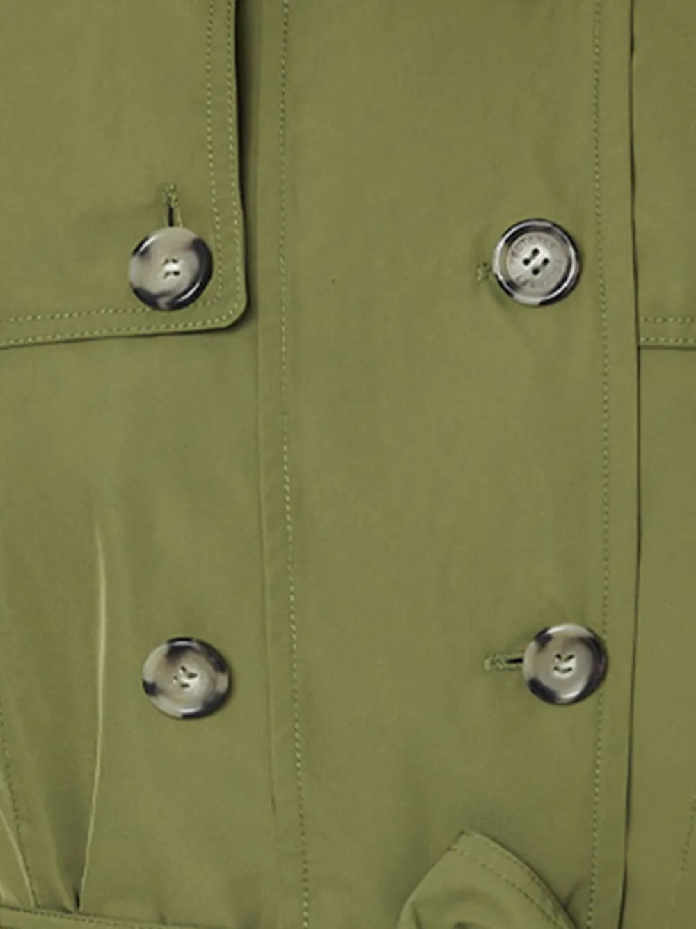  Peuterey Button-up Belted Coat - Green 