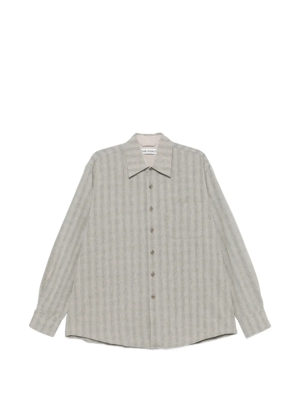 OUR LEGACY Above striped-pattern shirt - Grigio