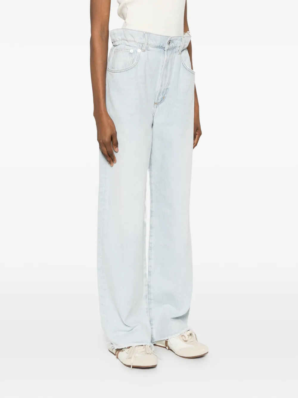 AGOLDE Jeans met gerafelde zoom Blauw