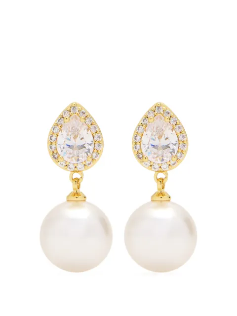 Self-Portrait faux pearl embellished earrings