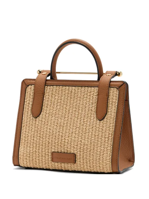 Strathberry woven detail top handle satchel
