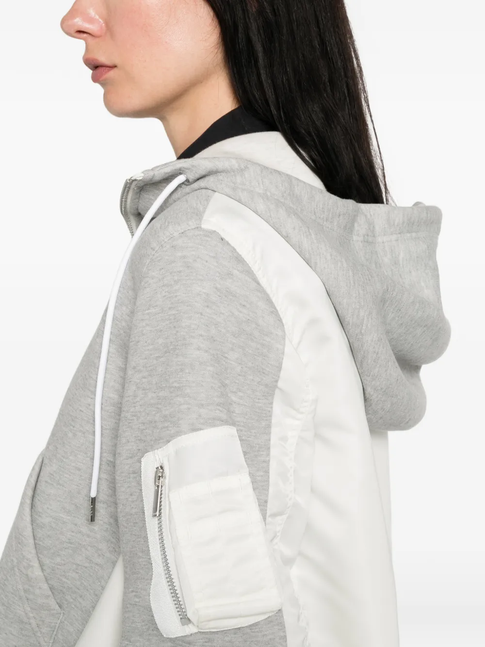 sacai Hoodie met vlakken Grijs