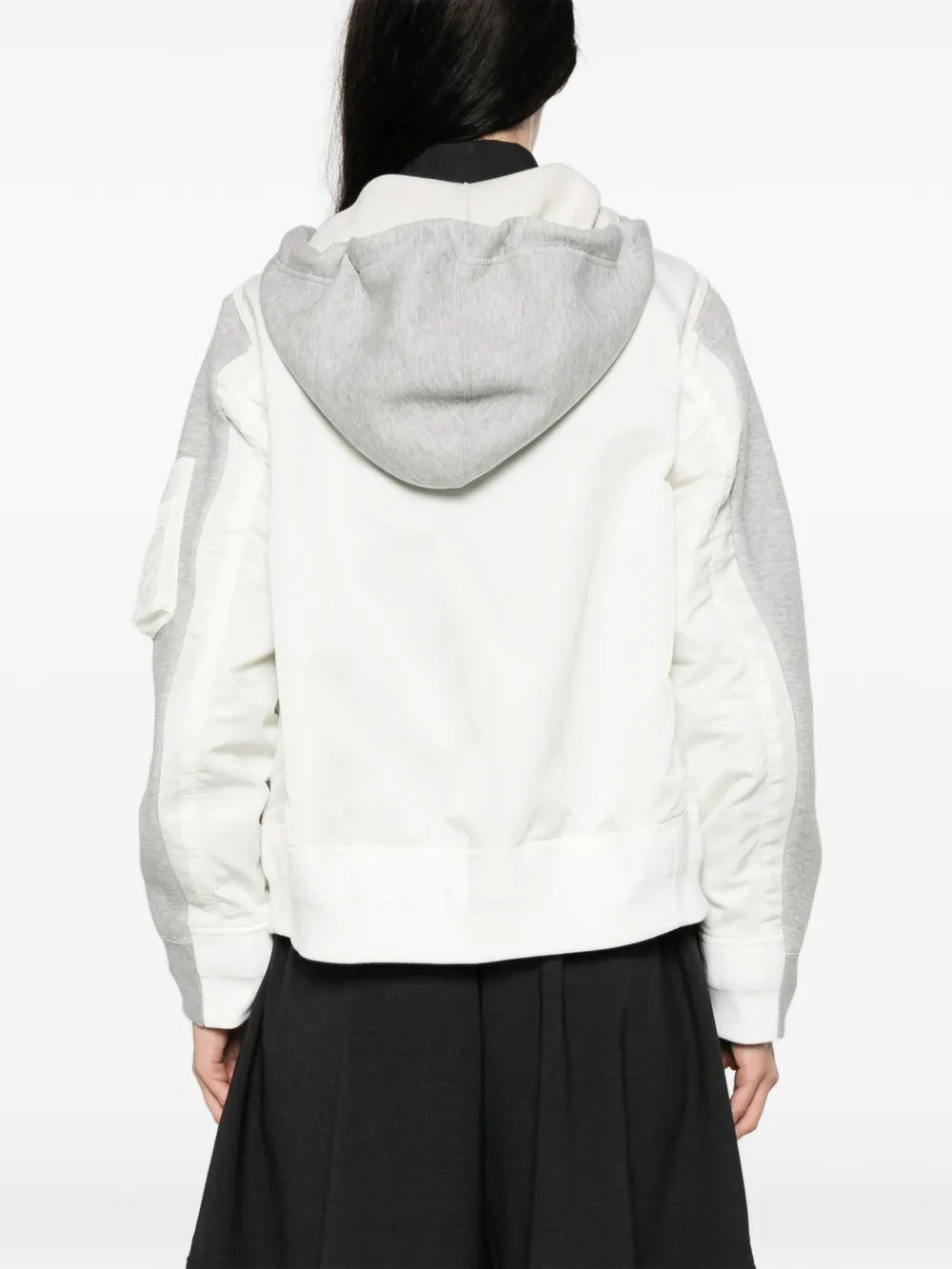 sacai Hoodie met vlakken Grijs