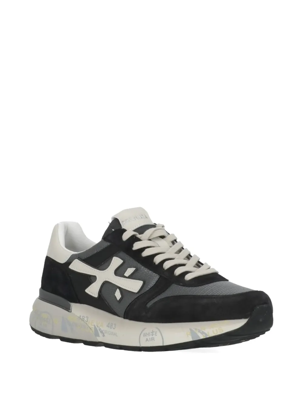 Premiata Mick 8085 sneakers met vlakken en logo-applicatie Zwart