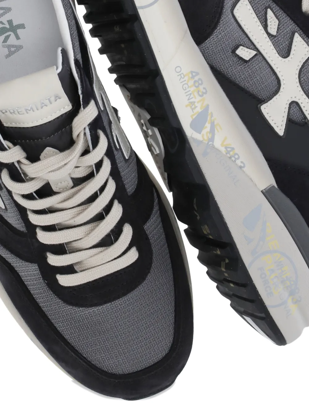 Premiata Mick 8085 sneakers met vlakken en logo-applicatie Zwart