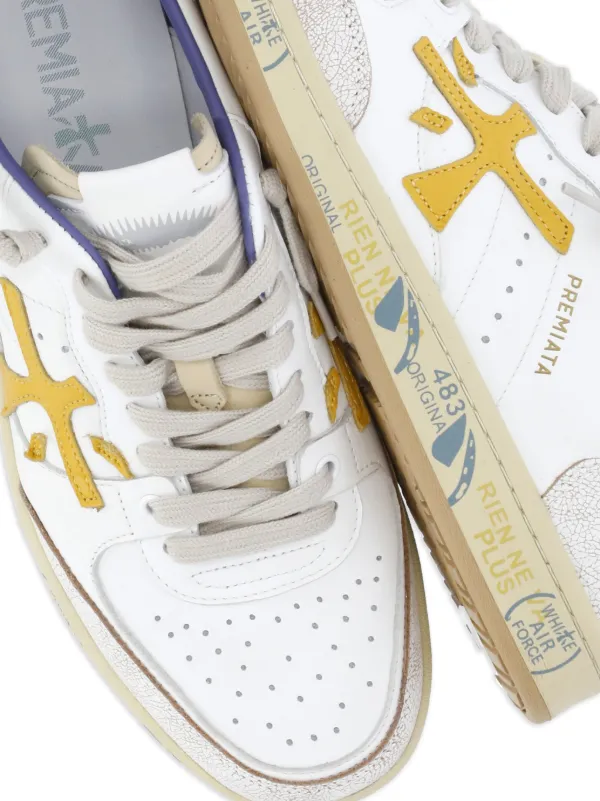 Premiata BSKT Clay レザースニーカー | ホワイト | FARFETCH JP