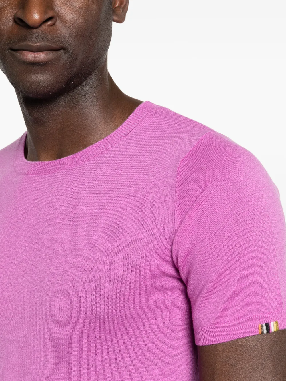 extreme cashmere Noor fijngebreide trui met korte mouwen Roze