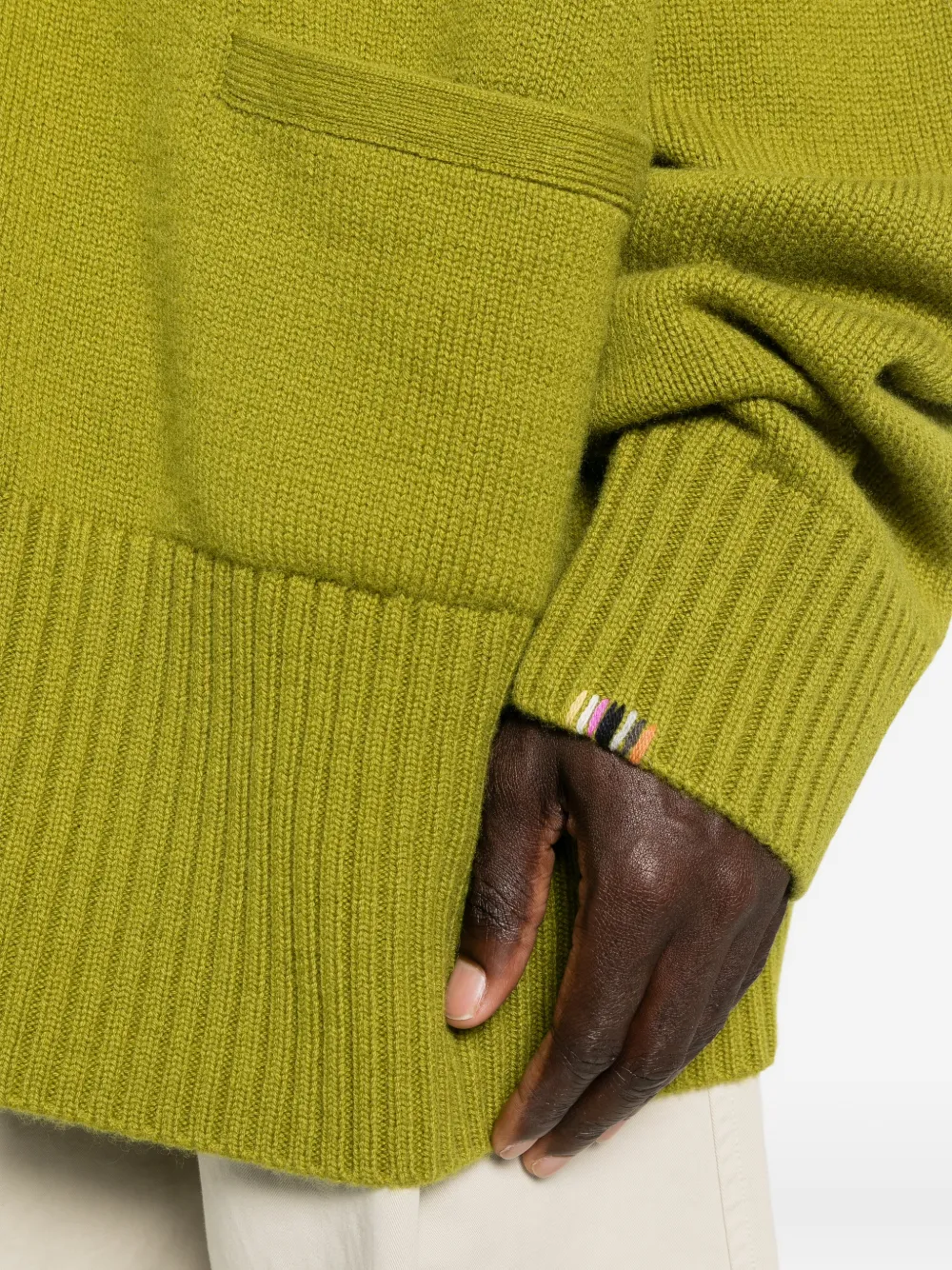 extreme cashmere Taurus vest met zak Groen
