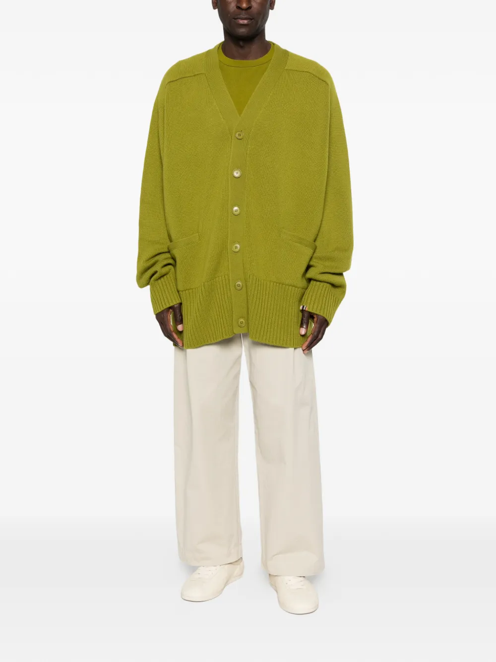 extreme cashmere Taurus vest met zak Groen