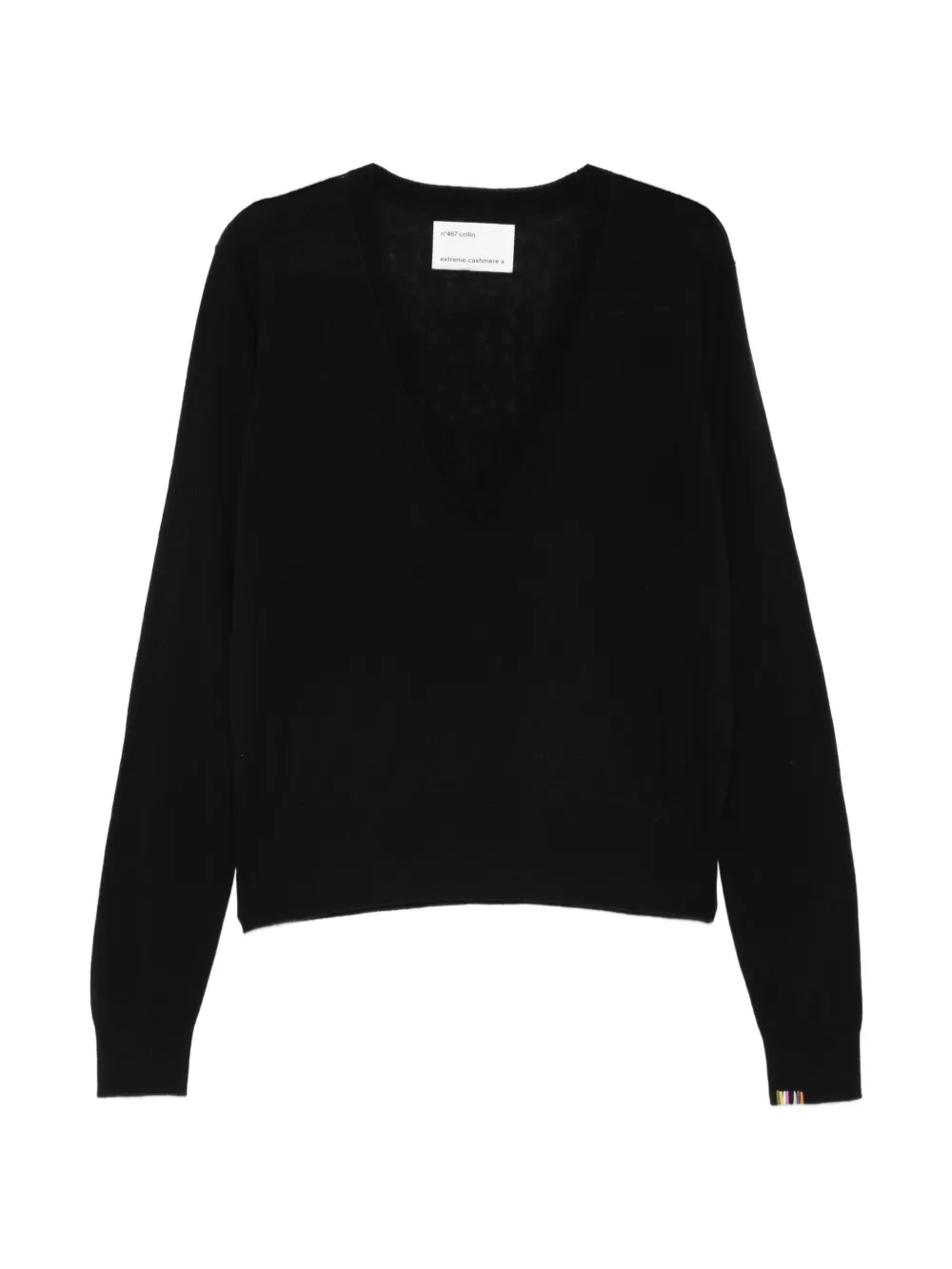 extreme cashmere Collin V-neck sweater - Nero