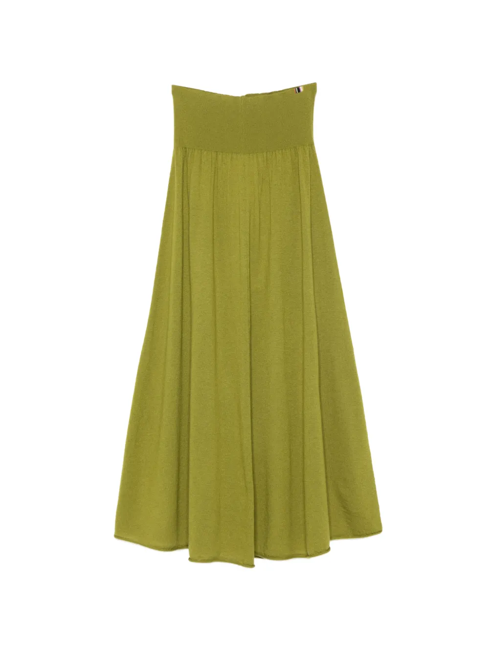 extreme cashmere Seduce ribbed midi skirt - Verde