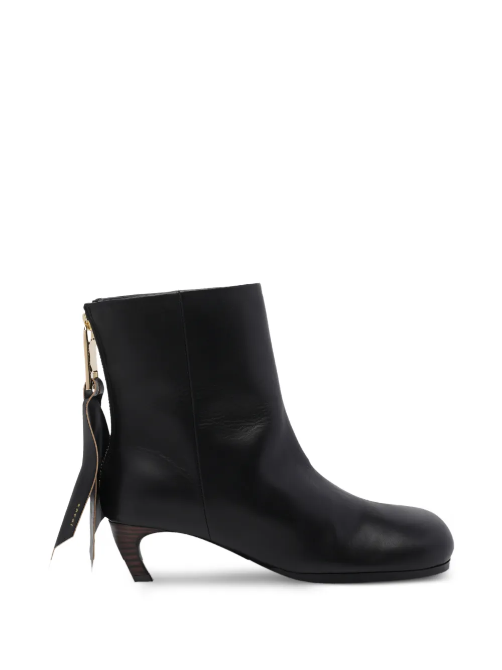 sacai round-toe zip-fastening boots - Nero