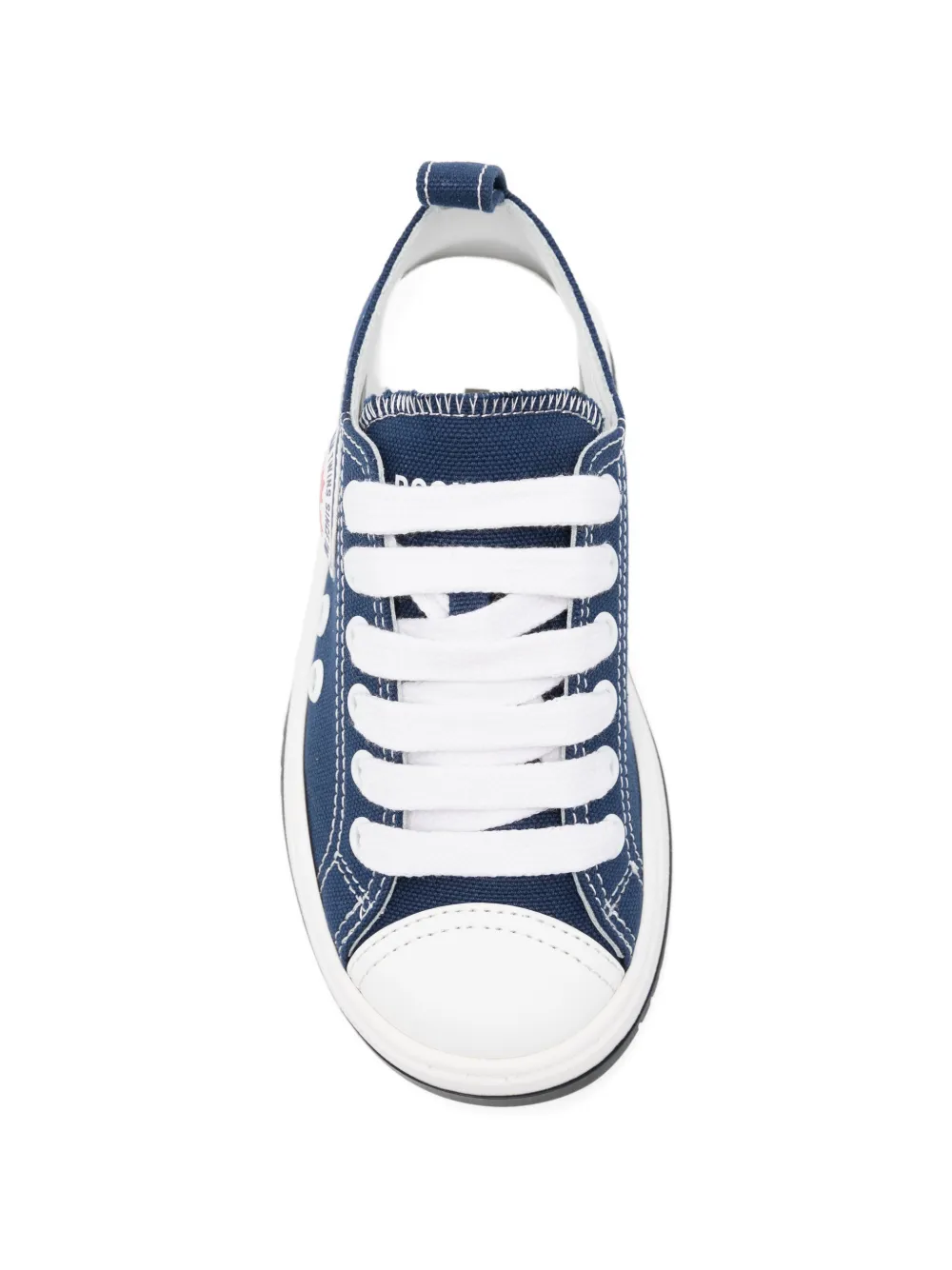 DSQUARED2 KIDS logo-patch sneakers Blauw