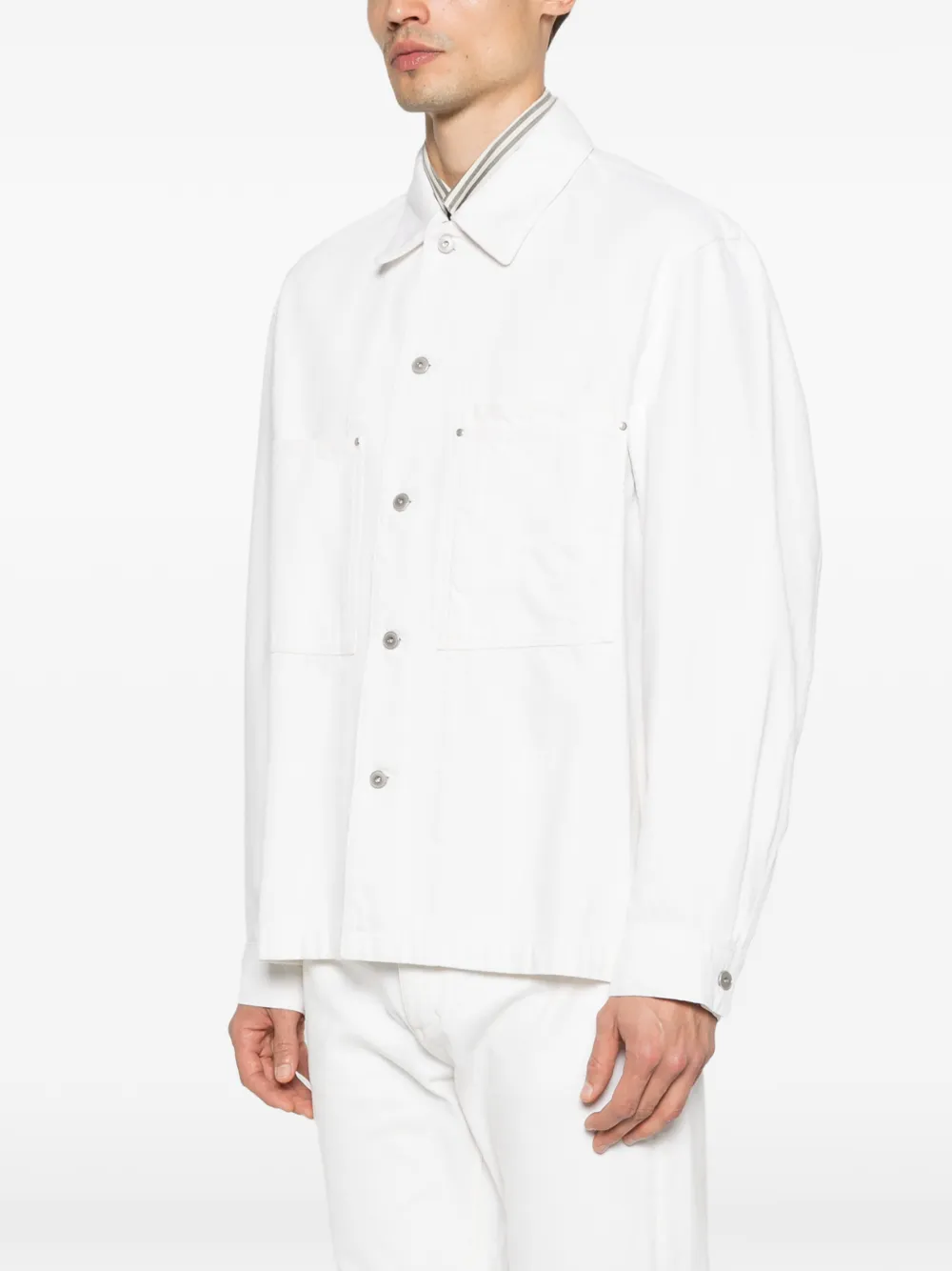 LEMAIRE Button-up jack Wit