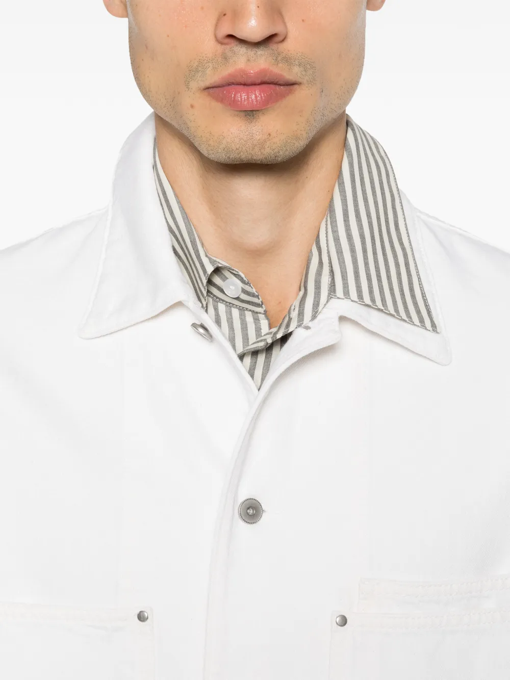 LEMAIRE Button-up jack Wit