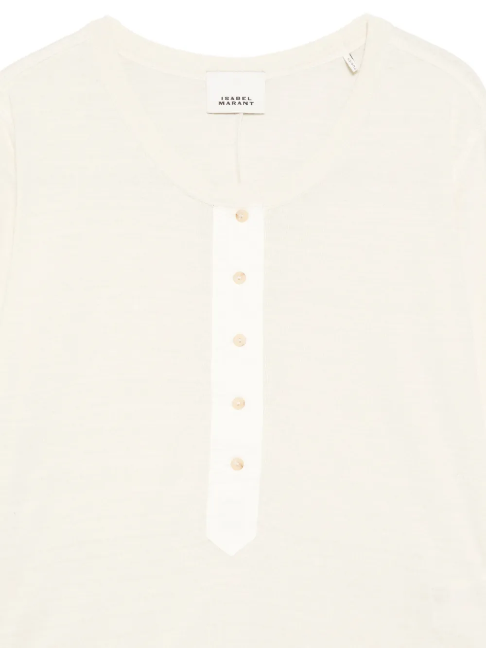 ISABEL MARANT T-shirt met knopen Beige
