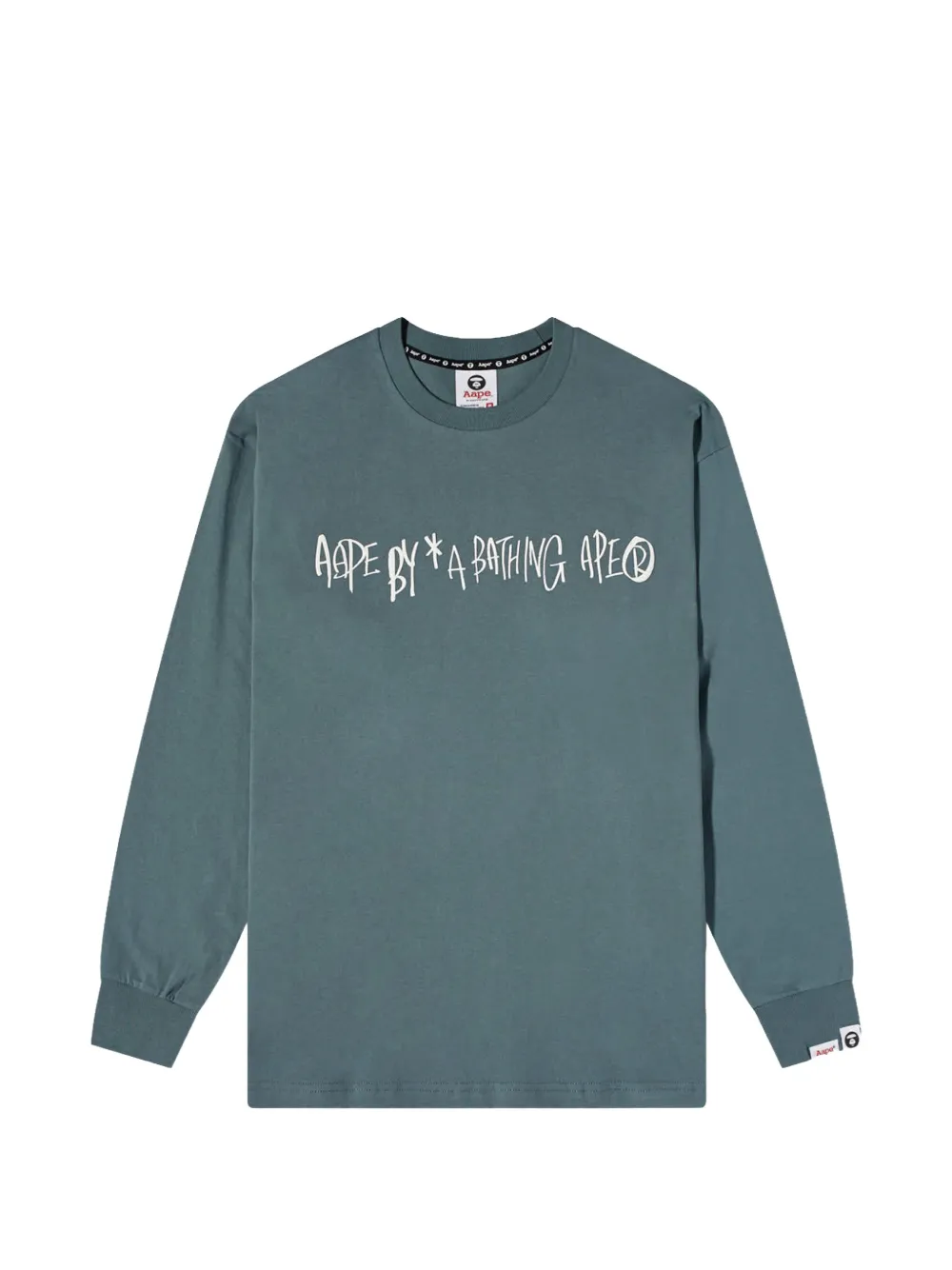 A BATHING APE® record logo long sleeve sweatshirt - Blu