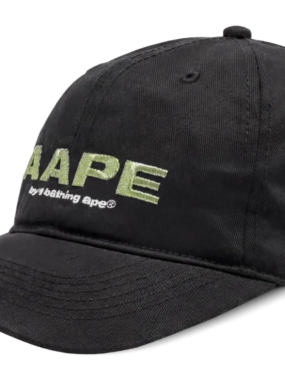 A BATHING APE Pet met geborduurd logo Zwart