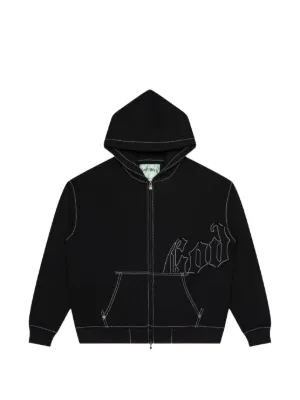 godspeed パーカー l 短丈 正規品 GODSPEED NEW YORK グラフィックプリントフーディ Sサイズ パープル/紫