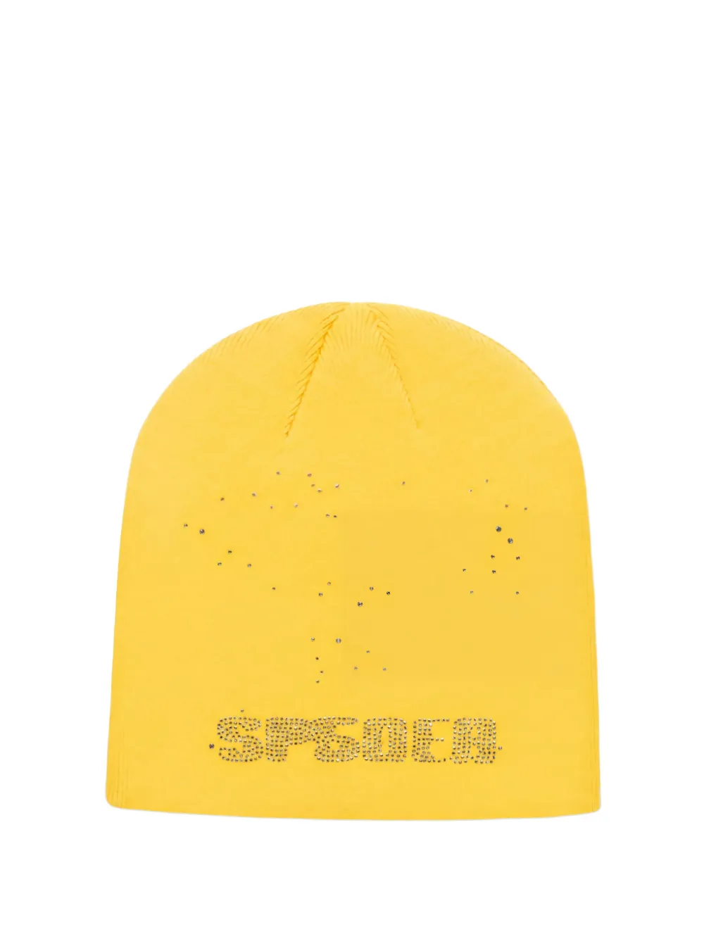 SP5DER Skully rhinestone-embellished beanie hat - Giallo