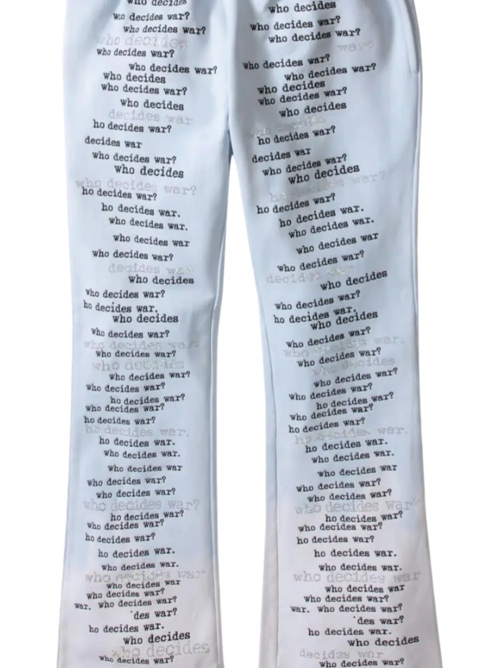Who Decides War 스크립트 디자인 트랙팬츠 | 크롭 진