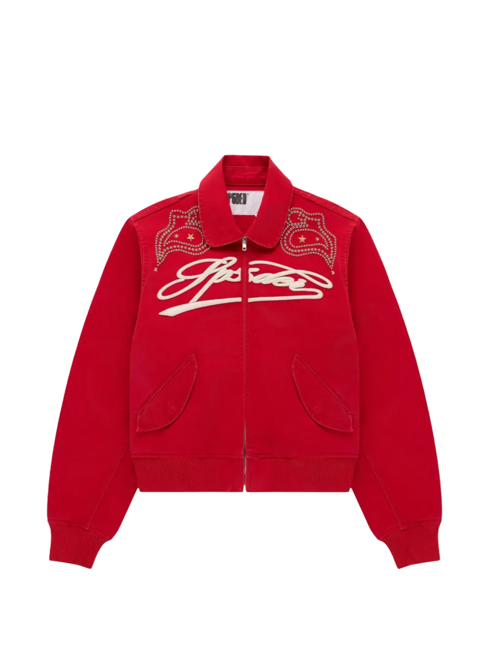 SP5DER R-05 Script script lightweight bomber jacket | rojo