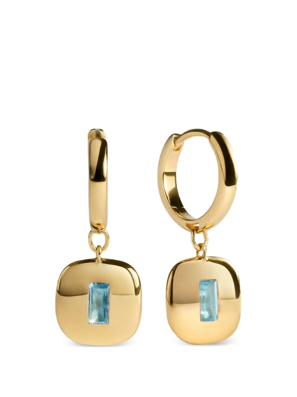 Monica Vinader Gemdrop hoop earrings - Oro