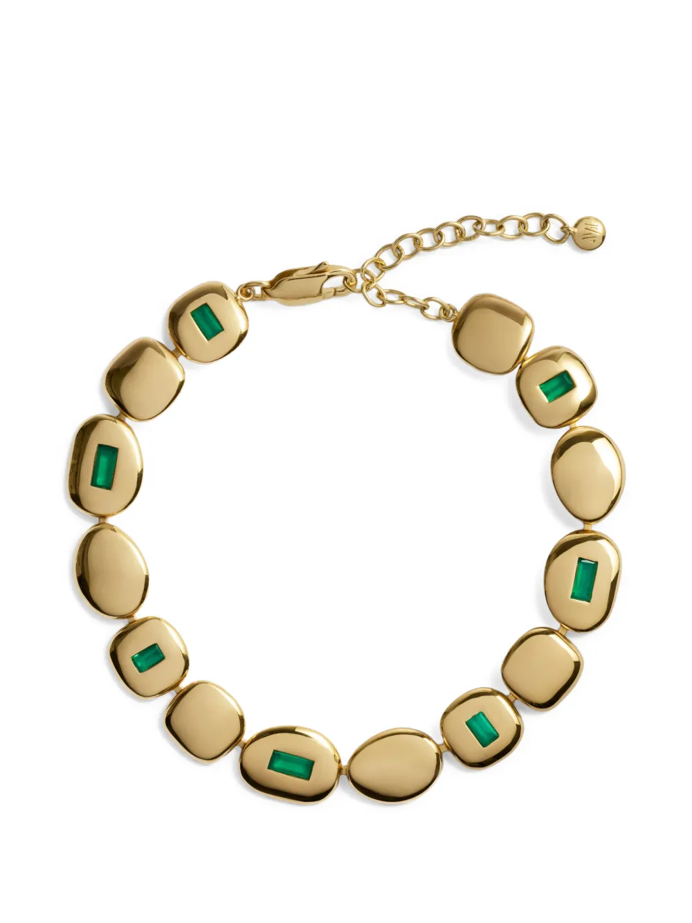 Monica Vinader Gemdrop Mosaic onyx bracelet - Oro